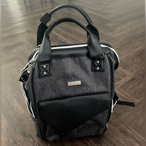 Baby Brezza Lucia Backpack Diaper Travel Cooler Bag Grey
